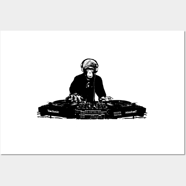 DJ Monkey Wall Art by BiggerBrotha